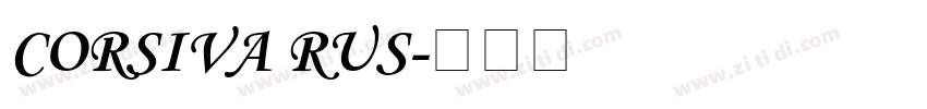 CORSIVA RUS字体转换
